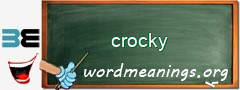 WordMeaning blackboard for crocky